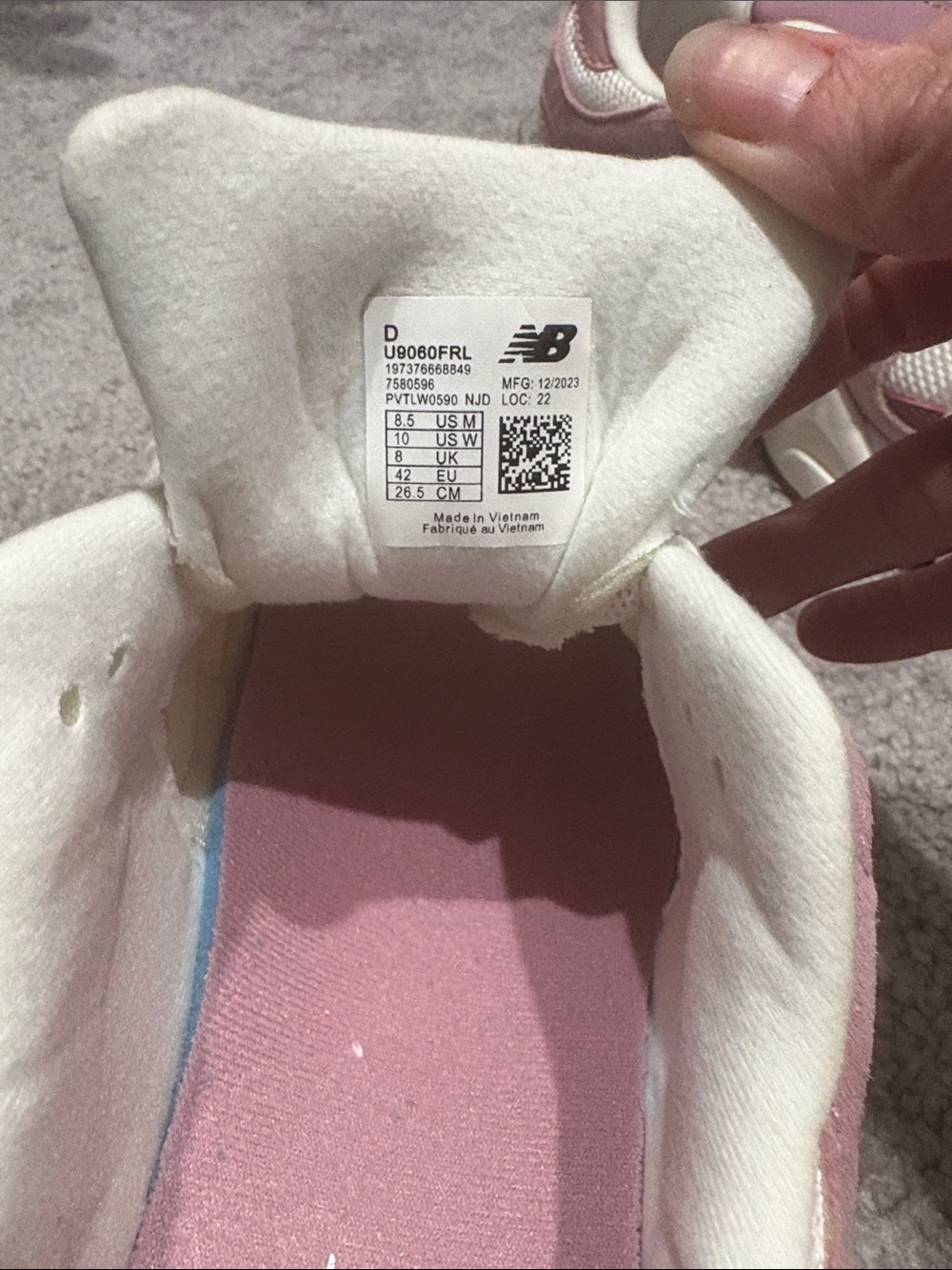 New Balance Pink & White Women's 9060 Sneakers - Picture 2 of 4